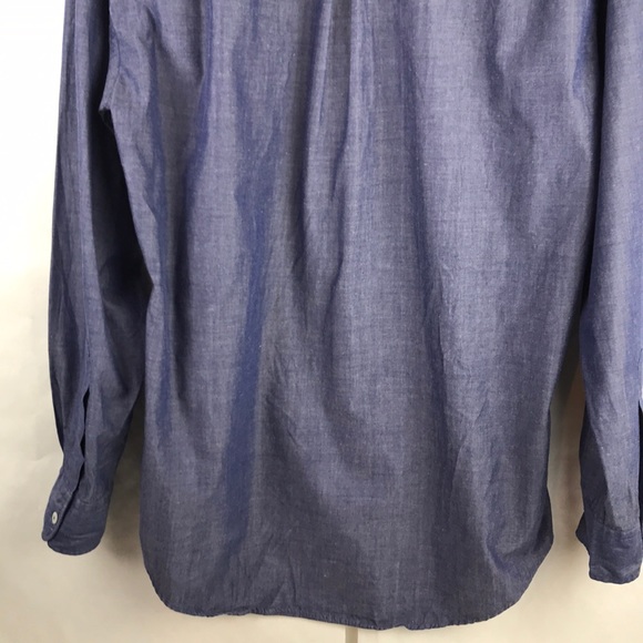 Yves Saint Laurent Mens Dress Shirt blue 15 - Picture 5 of 5